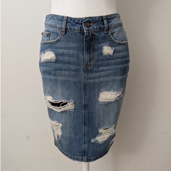 The Kooples Denim Skirt - Picture 2 of 16